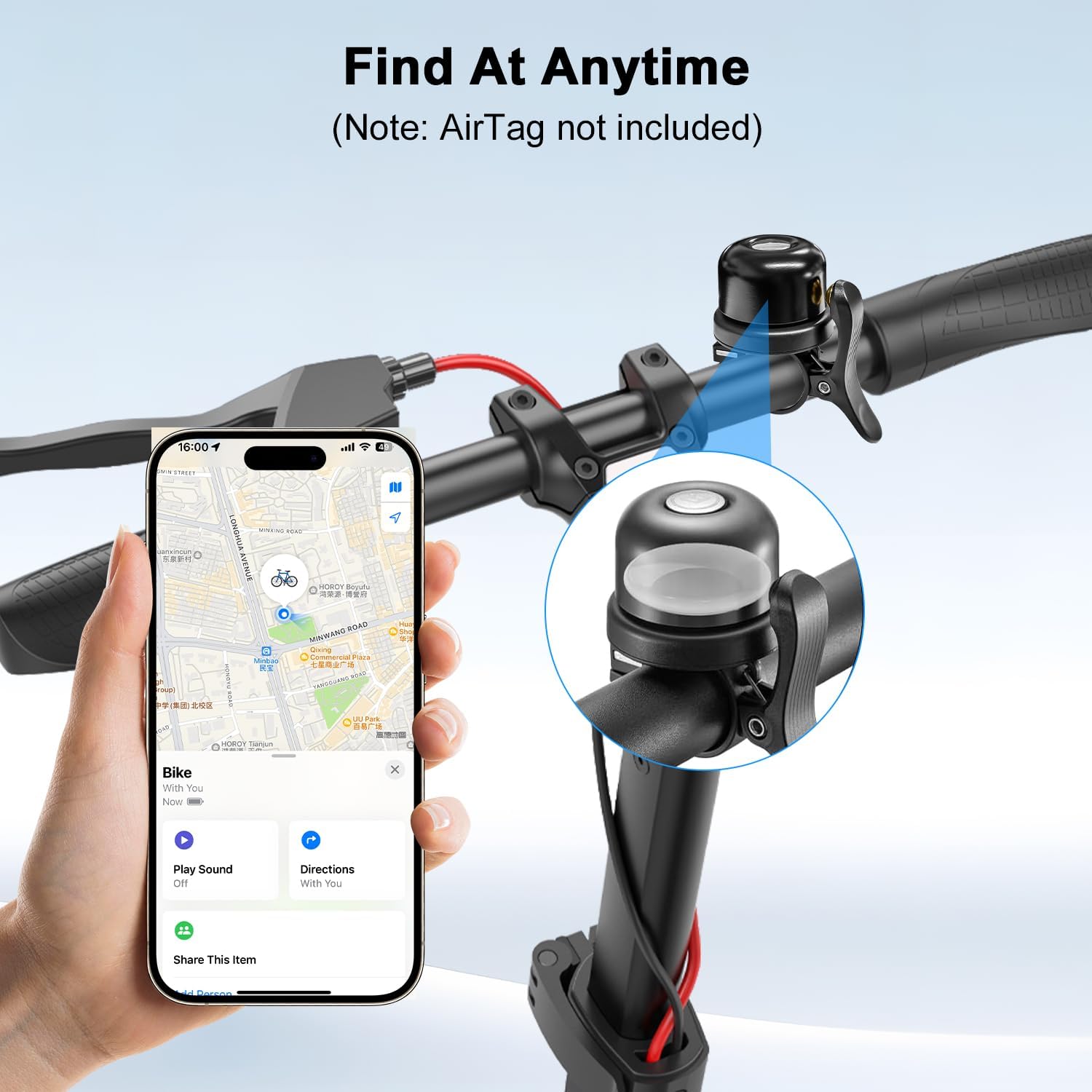 Bel Sepeda untuk Apple AirTag  - Bike Bell ulasan dan harga
